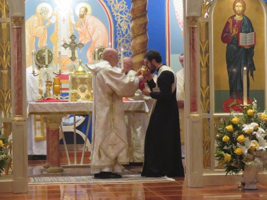 Reception of the Blessed Sacrament by members of the clergy